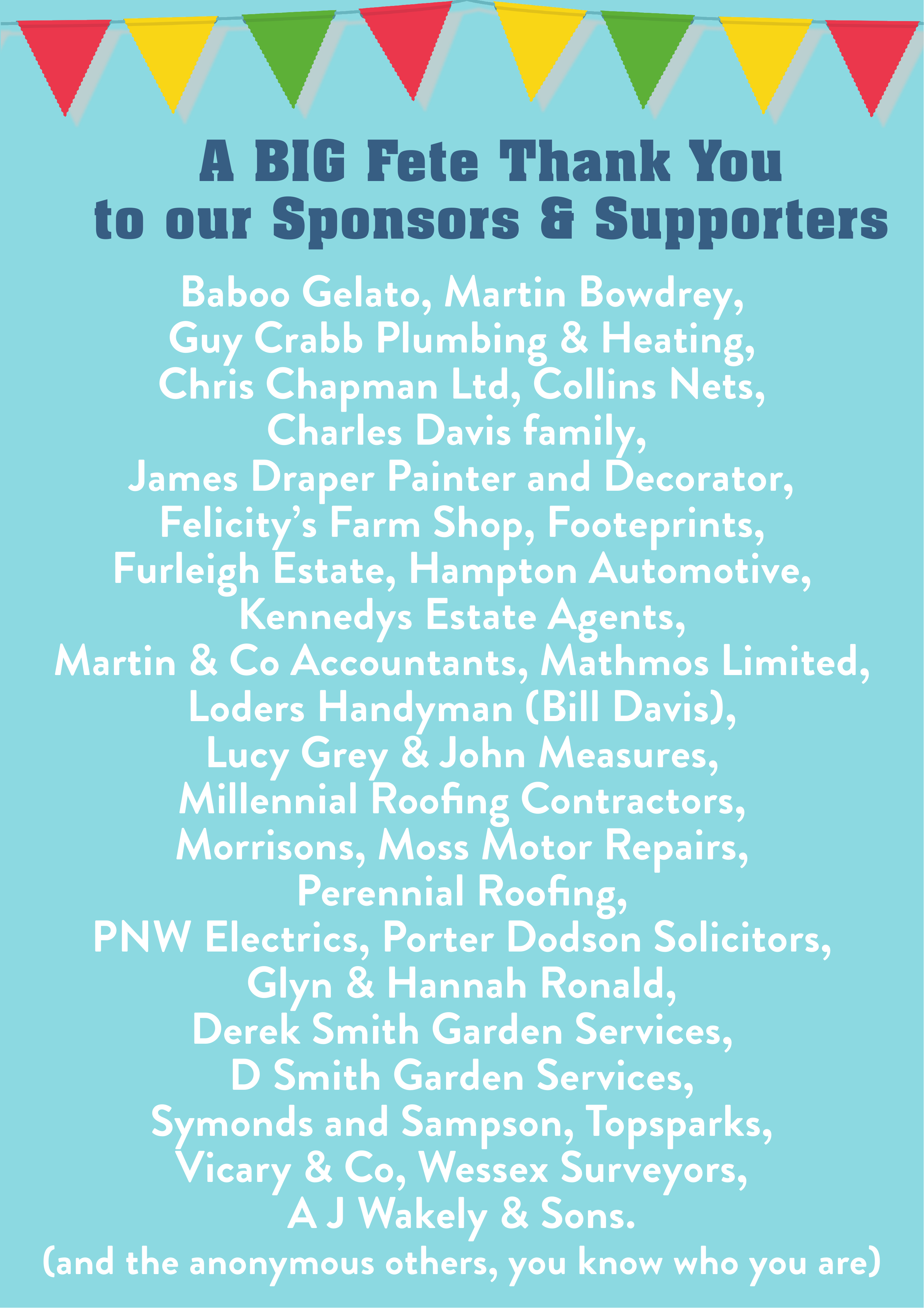 Sponsors and supporters poster preview